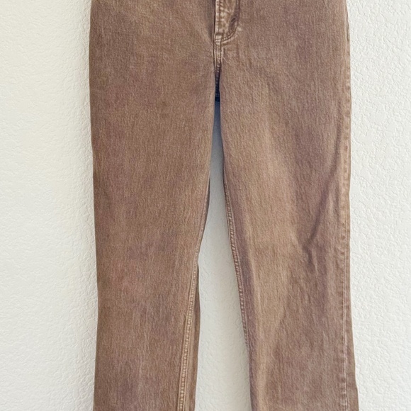 Abercrombie & Fitch ’90s Straight Ultra High Rise Jeans | Brown Denim | Size 24 - Picture 5 of 5
